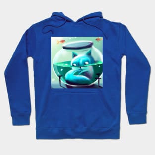 Goldfish Breathe Air and Have a Pet Cat in a Bowl Hoodie